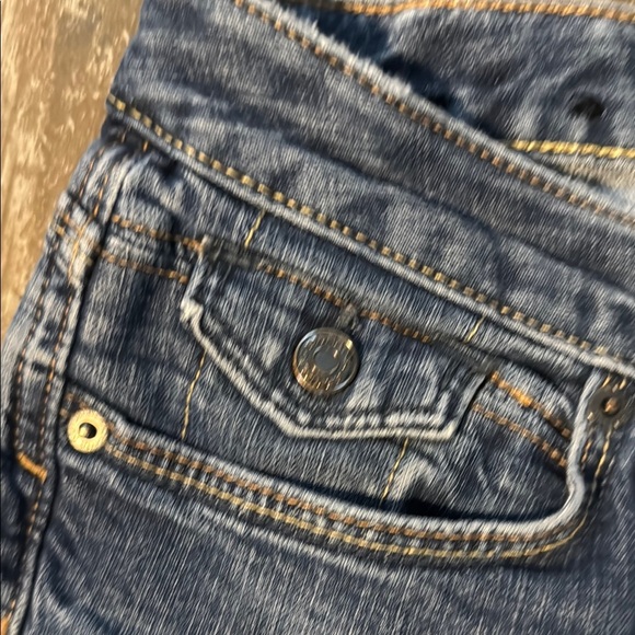 Banana Republic Blue Ankle Cropped Jeans with Selvedge Cuffs - Picture 4 of 10